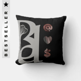 Cojín Decorativo RICH Pillow Resumen Decoración interior Polvo negr