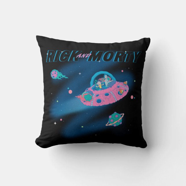 Cojín Decorativo RICK AND MORTY™ | Viajar por el espacio (Anverso)