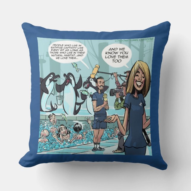 Cojín Decorativo Rick London Funny Orca Revenge Jumbo Algodón Pillo (Anverso)