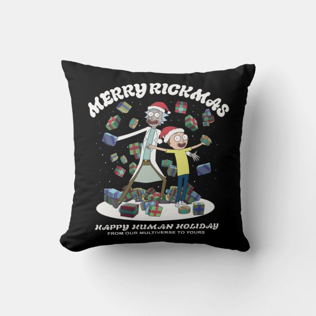 Cojín Decorativo Rick y Morty | Merry Rickmas Presents (Anverso)