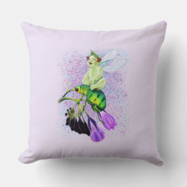 Cojín Decorativo Riendo a un bebé montando un escarabajo