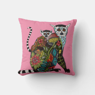 Cojín Decorativo Ring Tail Lemur Love Pink