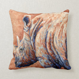 Cojín Decorativo Rinoceronte azul