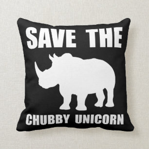 Cojín Decorativo Rinoceronte rechoncho del unicornio