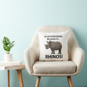 Cojín Decorativo Rinocerontes Animal Divertidos Rinocerontes