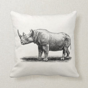 Cojín Decorativo Rinocerontes Ilustraciones Rinocerontes