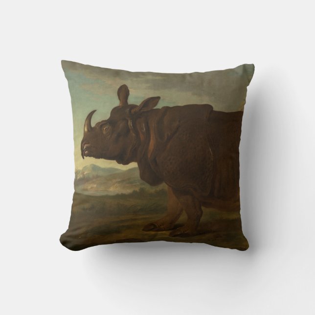 Cojín Decorativo Rinocerontes (rinocerontes) (animal silvestre) (po (Anverso)