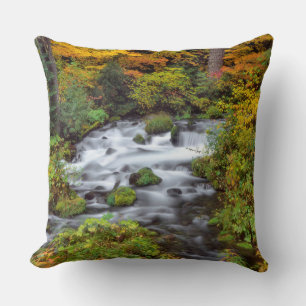 Cojín Decorativo Río a través del bosque, Otoño, Oregon