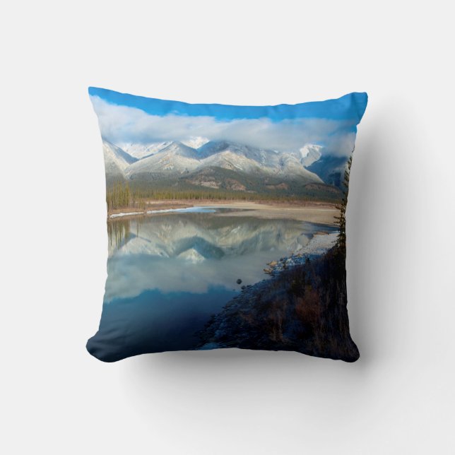 Cojín Decorativo Río Athabasca, Parque Nacional Jasper, Alberta (Anverso)