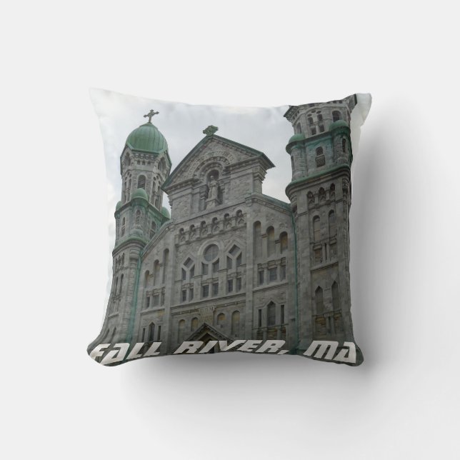 Cojín Decorativo Río Fall, Iglesia románica de Massachusetts (Anverso)