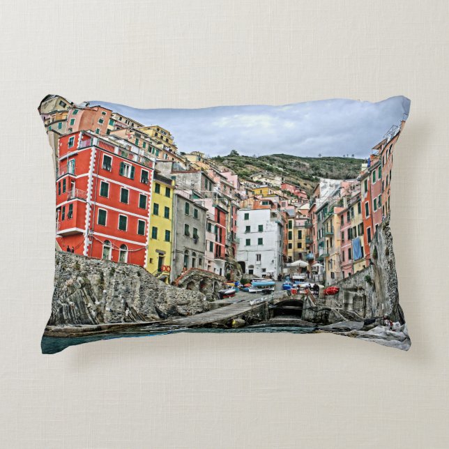 Cojín Decorativo Riomaggiore, Italia Accent Pillow (Anverso)
