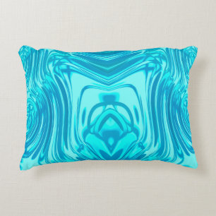 Cojín Decorativo ~ RIPPLES AZULES ~ Diseño fractal ~