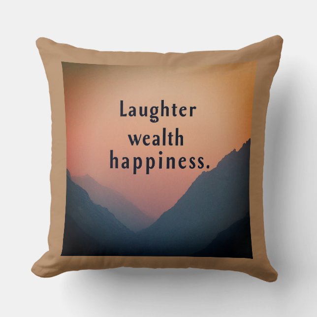 Cojín Decorativo Riqueza de la felicidad (Anverso)