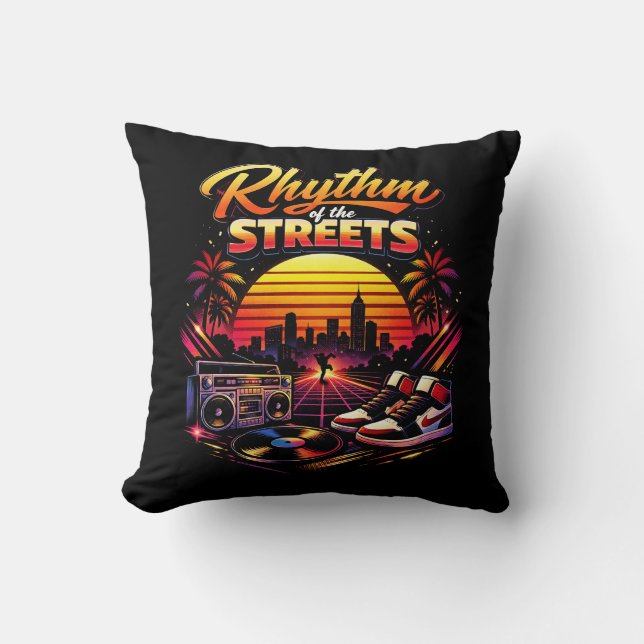 Cojín Decorativo Ritmo de las Calles (Anverso)