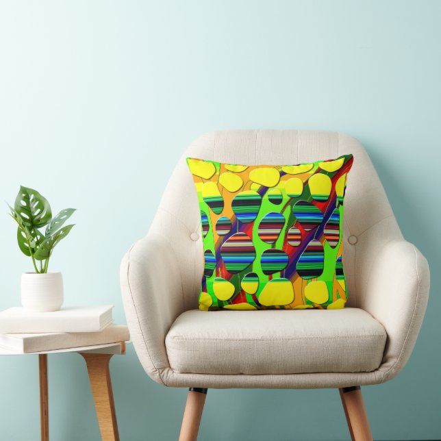 Cojín Decorativo Ritmos de lo salvaje: Collage afrocéntrico (Silla)
