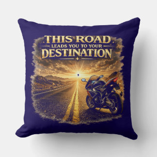 Cojín Decorativo Road Leads to Your Destination Throw Pillow