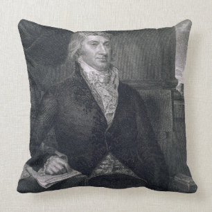 Cojín Decorativo Roberto R. Livingston, grabado por E. Mackenzie