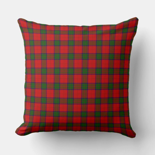 Cojín Decorativo Robertson tartan platillo rojo (Anverso)