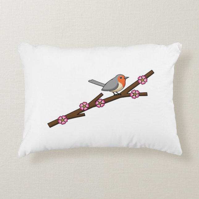 Cojín Decorativo Robin en Sakura (Anverso)
