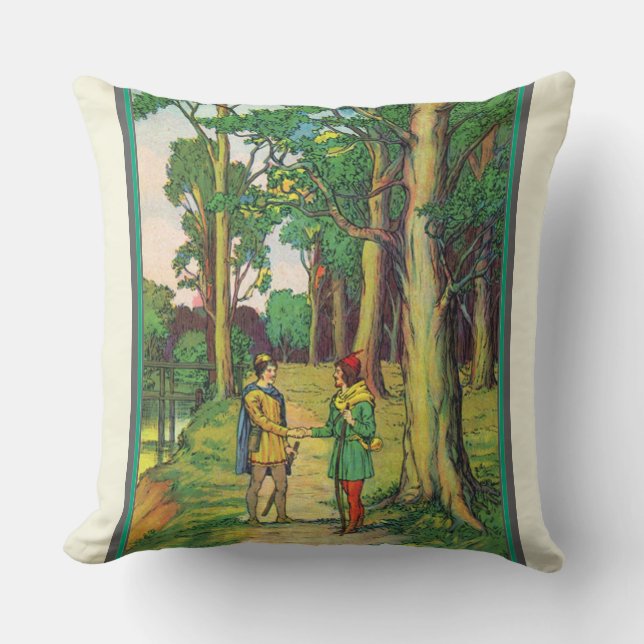 Cojín Decorativo Robin Hood Y Little John (Anverso)