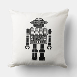 Cojín Decorativo Robot 270620/04 - Blanco y negro