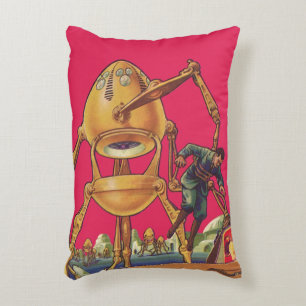 Cojín Decorativo Robot Alien de Ciencia Ficción Vintage Captura Hom