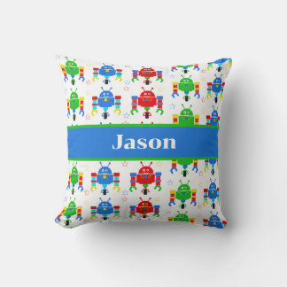 Cojín Decorativo Robots coloridos Niños personalizados
