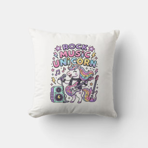 Cojín Decorativo Roca de música de unicornio encantador mercado Ar