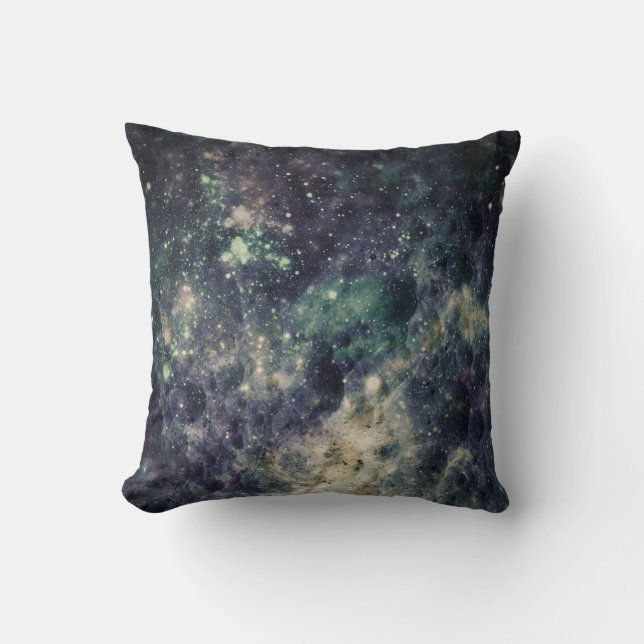 Cojín Decorativo Roca espacial galaxia brillante (Anverso)