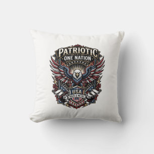 Cojín Decorativo Roca Patriótica Cresta de Águila Música Roca Metal