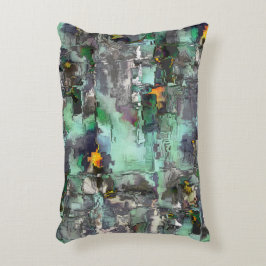 Cojín Decorativo Roca virtual de color, prevalece el color gris a v