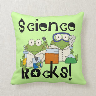 Cojín Decorativo Rocas de la ciencia de las ranas