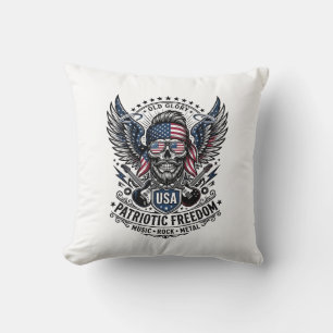 Cojín Decorativo Rociero de bandana patriótica Old Glory Música Roc