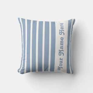 Cojín Decorativo Rock Blue Safari Stripe Pillow con nombre