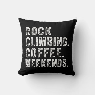 Cojín Decorativo Rock Climbing Coffee Weekends Rock Climbing Amante