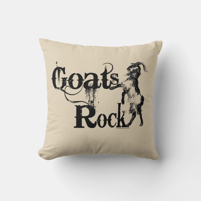 Cojín Decorativo ROCK DE CABRAS | por TotallyGoatally™ (Anverso)