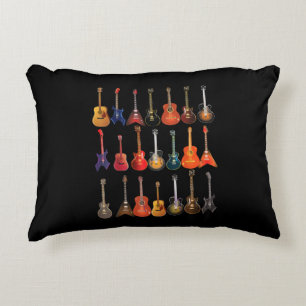 Cojín Decorativo Rock De Guitarra Y Roll Instrumentos Musicales Reg