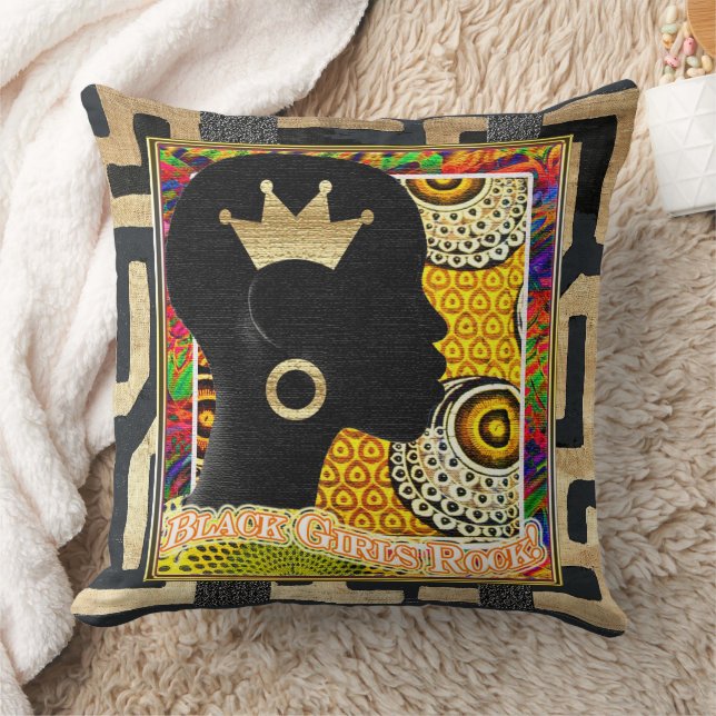 Cojín Decorativo Rock de los Chicas negros (Manta)