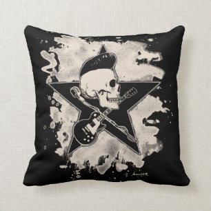 Cojín Decorativo rock n rodada Skull - bleached