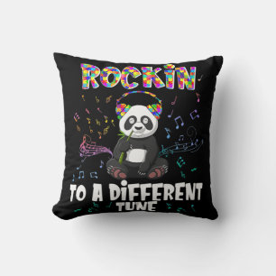 Cojín Decorativo Rockin' A Otra Tune Panda Autism Awareness
