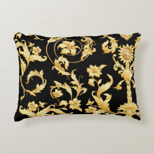Cojín Decorativo Rococo barroco, patrón floral victoriano.