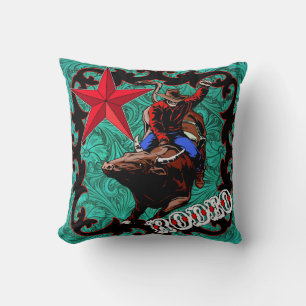 Cojín decorativo Rodeo Cowboy Bull Riding