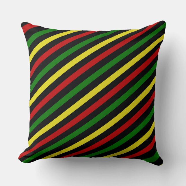Cojín Decorativo Rojo, Amarillo, Green Strike (Anverso)