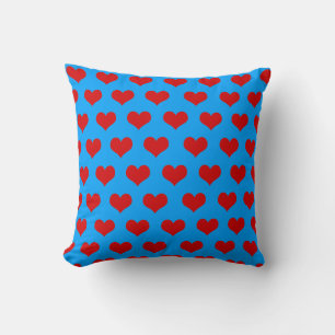 Cojín Decorativo Rojo Azul Bonito Acogedor Moderno Romántico Chic C