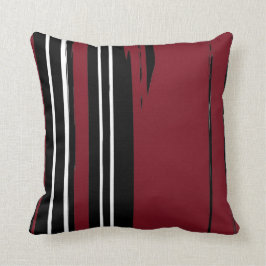 Cojín decorativo rojo blanco negro