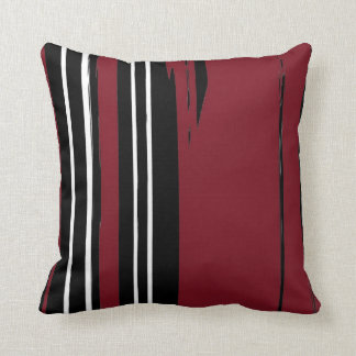 Cojín decorativo rojo blanco negro