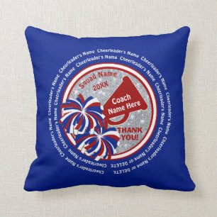 Cojín Decorativo Rojo, blanco, presentes personalizados azul del