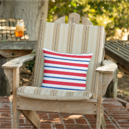 Cojín decorativo Rojo Blanco y Azul a Rayas