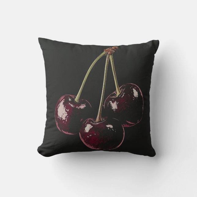 Cojín Decorativo Rojo cereza (Anverso)