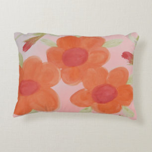 Cojín Decorativo Rojo coral y Naranja